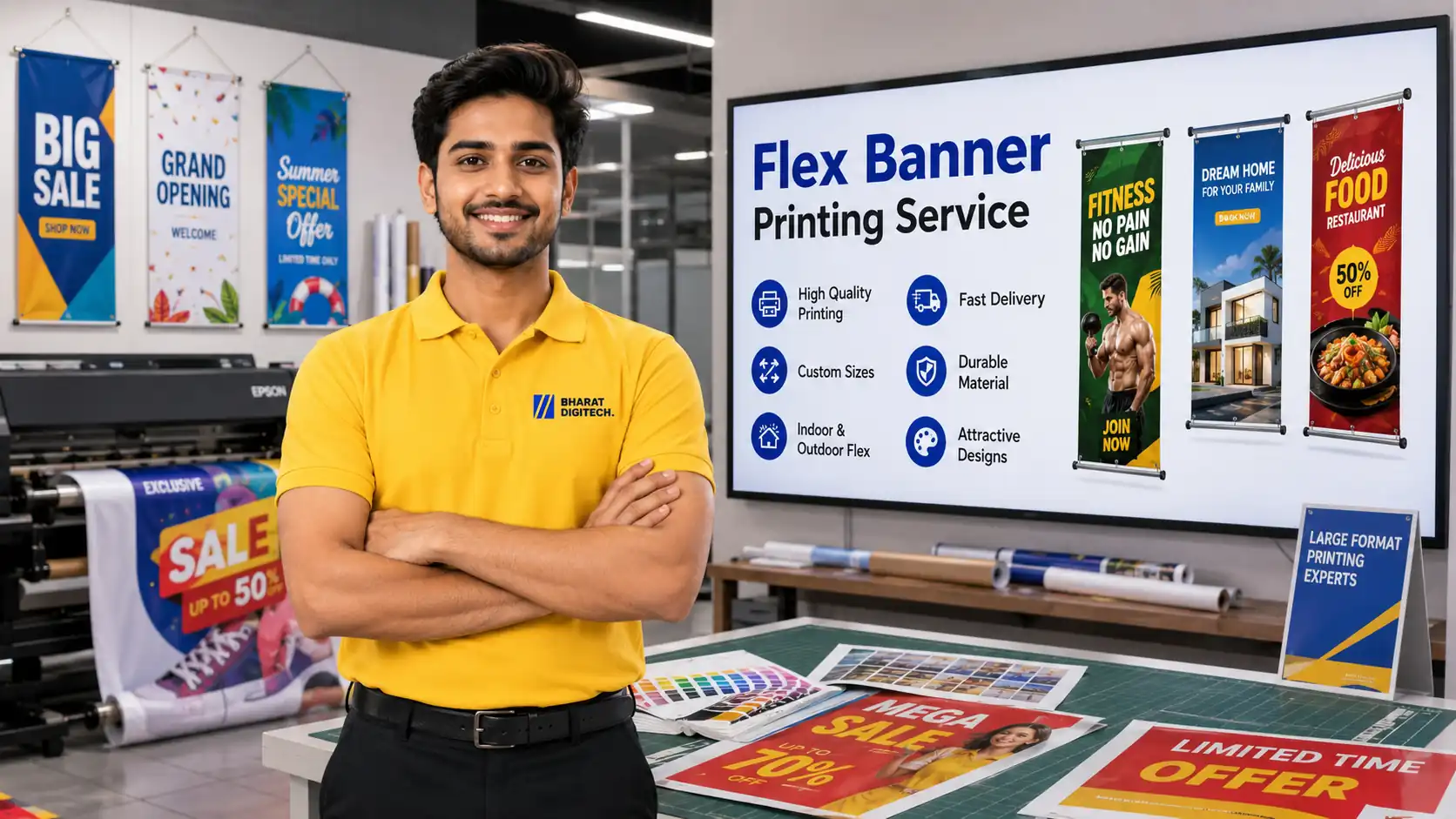 Flex Banner Printing support by Bharat Digitech